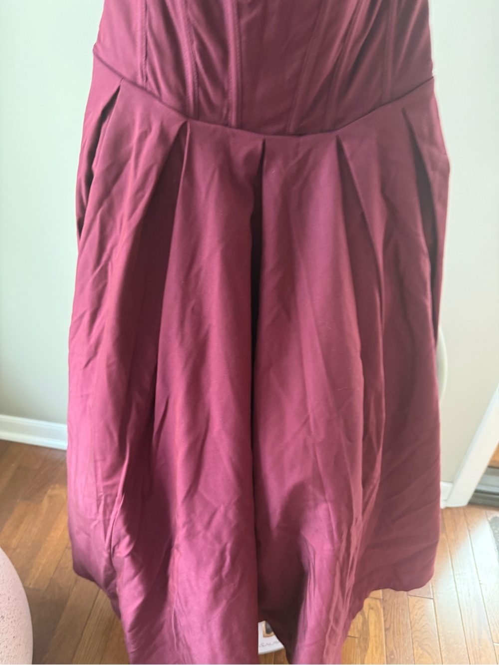 House of CB Wine Lady Strapless Midi Dress - Picture 9 of 11